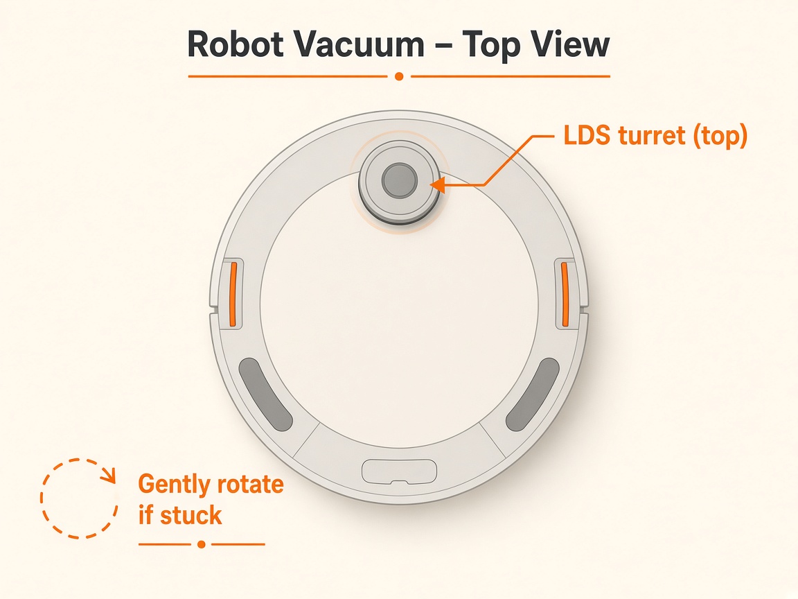 Error 1: Top laser sensor (LDS) not spinning