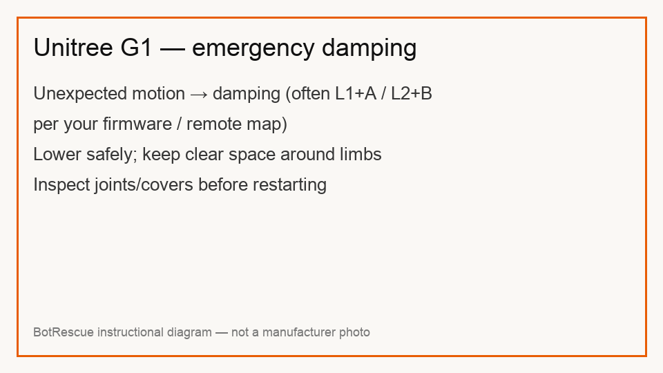 Falls easily / cannot stand when powered on